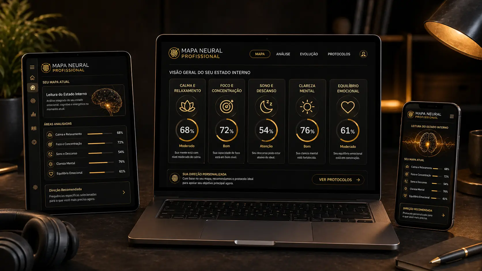 Mockup del Mapa Neural Profesional